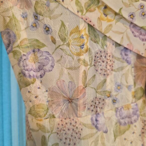 V. Chapman Rosamund Organza  Sweetheart Corset Drop-Waist Maxi Gown Sz 12 - Picture 6 of 15